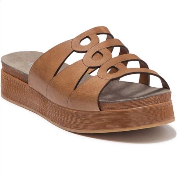 Antelope leather slide platform slip on sandal size US9; EU40 NIB - Picture 14 of 14